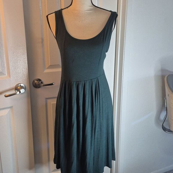 Women's Casual Simple Dark Green Tank Dress w Pockets sz 1X - Picture 4 of 8
